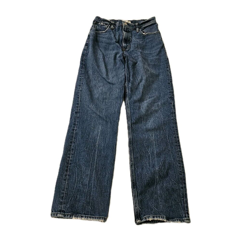 Abercrombie & Fitch Jeans Womens 29 Blue The 90s Straight Ultra High Rise Boho
